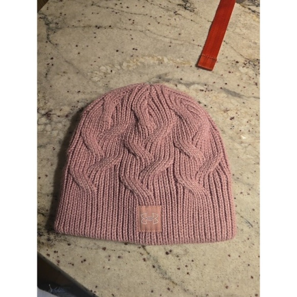 Under Armour Women's Halftime Cable‎ Knit Beanie Blush